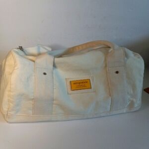 White Canvas Aerpostale Small Duffel Bag